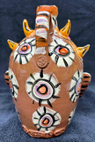 Orange Face  Jug with Double Eye and Double Devil Horns with Lucky 13