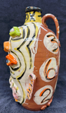 White 7 Eyes Rainbow Face Jug