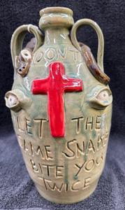 Double Handled Snake Jug "Don't Let the Same..."