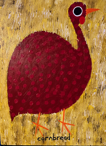 Red on Red Guinea Hen