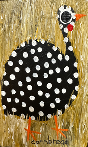 Black with White Hen