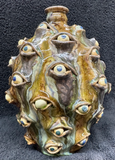 43 Eyes Tobacco Spit w/Glass Drips Face Jug