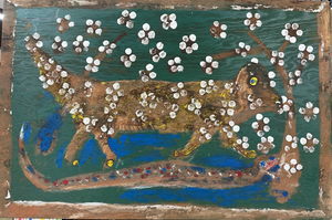 Dog Snake and Finger Print Flowers