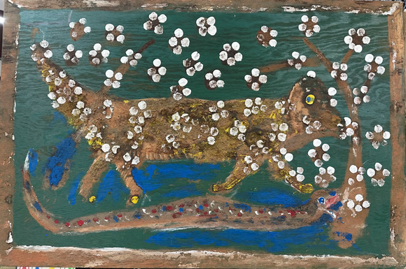 Dog Snake and Finger Print Flowers