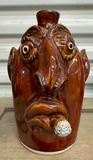 Cigar Smokin' Brown Face Jug