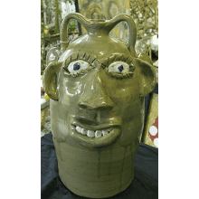 “Large Double Face Jug”